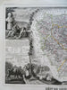 Department Seine et Oise Paris Versailles France 1856 Levasseur decorative map