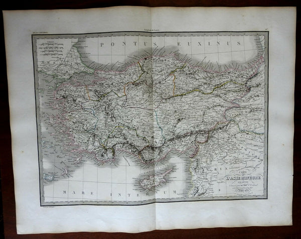 Turkey Ancient Anatolia Asia Minor Cappadocia Phrygia Lydia 1832 Lapie map