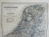 Low Countries Netherland Belgium Luxemburg 1873 Ravenstein map