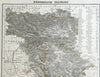 Kingdom of Illyria Austrian Crown Lands Carinthia 1850's Flemming detailed map