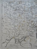 Russian Empire Crimea Ukraine Moldavia Kyiv Astrakhan c. 1815 engraved map