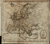 Europe 1799 Bailey rare American produced map Wheat & Brun #806