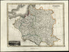 Poland vignette view Dantzig Lithuania Austria 1821 Thomson Wyld Hewitt old map