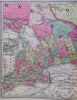 Canada Ontario Quebec Ottawa Toronto Montreal Ontario c. 1892 Tunison map