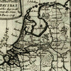 XVII Provinces des Pays Bas Holland Belgium Flanders 1714 Buffier antique map