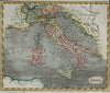 Italy Italia Papal States Kingdom of Naples Sicily Tuscany 1804 Arrowsmith map