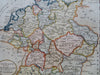 Germany Netherlands Switzerland Austria Bohemia c. 1810 Gridley engraved map