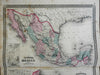 Mexico Central America Guatemala Nicaragua 1867 A.J. Johnson Scarce Issue map