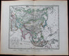 Asia Arabia Iran Hindoostan China Russia Turkey Japan 1878 Stulpnagel old map