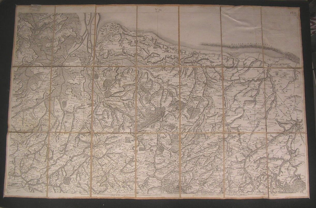 France coast Northern Normandy ca.1810 Goujon fine old vintage antique map