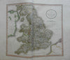 England Wales York Cornwall Kent Norfolk Cumberland London 1807 Cary folio map