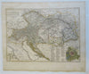 Hapsburg Empire Austria-Hungary Vienna Budapest 1855 Stulpnagel detailed map