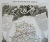 France Voltaire homage Loire Department Toulon 1856 Levasseur decorative map