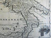 Southern Italy Italia Kingdoms Sicily & Naples Sicilia 1760 Bowen decorative map