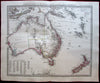 Australia New Zealand Oceania Stieler map 1862 Stulpnagel variant details