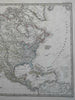 North America Canada United States Mexico Russian America Cuba 1867 Stieler map