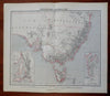 New South Wales Victoria Tasmania Sydney Australia 1885 Flemming detailed map