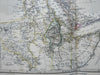 Arabian Peninsula East Africa Egypt Sudan Red Sea 1884 Stieler detailed map