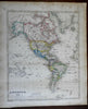 North & South America United States Canada Mexico Brazil Peru 1849 Meyer map