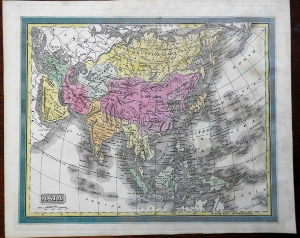 Asia Ottoman Empire British Raj Qing Empire Persia Japan Korea 1832 Williams map