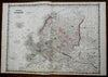 European Continent Sea Lanes Exploration 1864 Johnson & Ward civil war era map