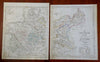 Kingdom of Prussia Germany Poland Silesia Berlin 1834 Streit two sheet map