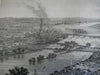 Richmond Virginia Confederate Capital 1863 Civil War birds-eye city view