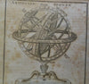 Armillary Sphere Planetary Orbits Solar System 1793 Doolittle engraved print