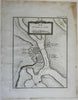 Azov Crimean Peninsula Don River city plan fortifications 1760 Bellin map