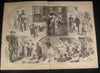 War Bulletins Sketch Artist Weeping Widow Tragedy 1862 antique Homer print