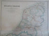 Netherlands Belgium Luxembourg Low Countries Amsterdam c. 1855-60 Fullarton map