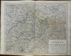 Moravia Upper & Lower Silesia Hapsburg Empire 1873 Ravenstein detailed map