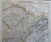 Austrian Empire Hapsburg Lands Austro-Hungarian 1883 Letts detailed 3 sheet map