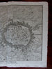 Siege of Douai War of Spanish Succession Doway c.1740 fortified city plan map