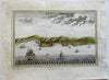 Cannanore India Harbor View Dutch Ships c. 1761 engraved prospect view