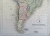 South America Brazil Peru Chile Colombia Venezuela c. 1850 Archer engraved map