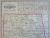 North & South Dakota Manitoba Bismark 1885 Cram scarce large detailed map