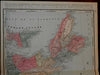 Canada Eastern Nova Scotia 1884 rare large Cram map with original hand color