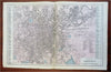 Sheffield South Yorkshire England 1881 Edward Weller detailed city plan