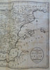 Spain & Portugal Iberia Madrid Lisbon Barcelona Seville c. 1790's John Cary map