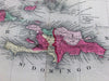 Caribbean West Indies Bermuda St. Domingo Jamaica Haiti c.1865 large antique map