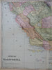 California Los Angeles San Francisco Sacramento 1888 Cram large 2 sheet map