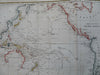 Pacific Ocean showing exploration tracks Australia unknown 1806 H. Tanner map