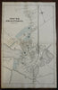 South Braintree Massachusetts 1876 Norfolk county detailed city plan map