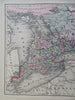 Great Lakes Erie Huron Ontario Manitoba Canada 1887 scarce Bradley-Mitchell map