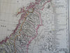 Sweden & Norway Scandinavia Stockholm Oslo 1850's Flemming lot x 3 maps