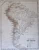 South America 1866 Ravenstein pair 2 old engraved maps large detailed Colonial