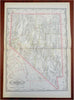 Nevada Reno Carson City Las Vegas 1887-90 Cram scarce large detailed map