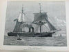 Bombardment Alexandria Egypt Africa British Navy 1882 rare large military print