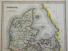 Kingdom of Denmark Fyn Jutland Sjaelland Copenhagen 1830 Wyld decorative map